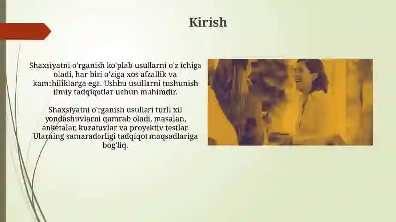 Shaxsni oʻrganish metodlari 3