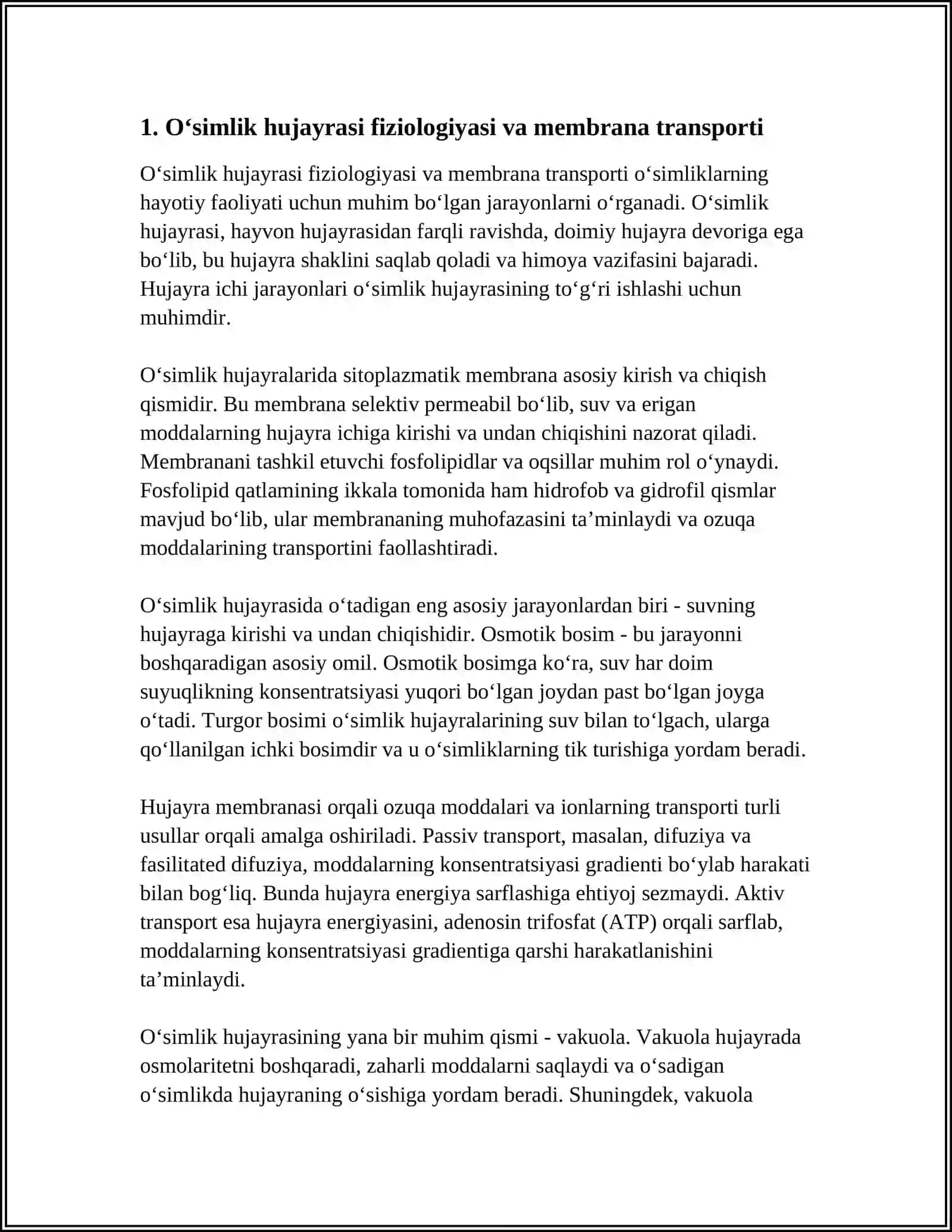 BOTANIKA OʻSIMLIKLAR FIZALOGIYASI 3