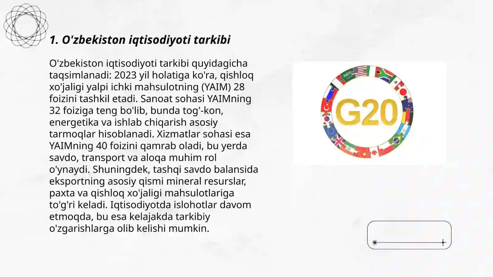 O'zbekiston iqtisodiyoti tarkibi 3
