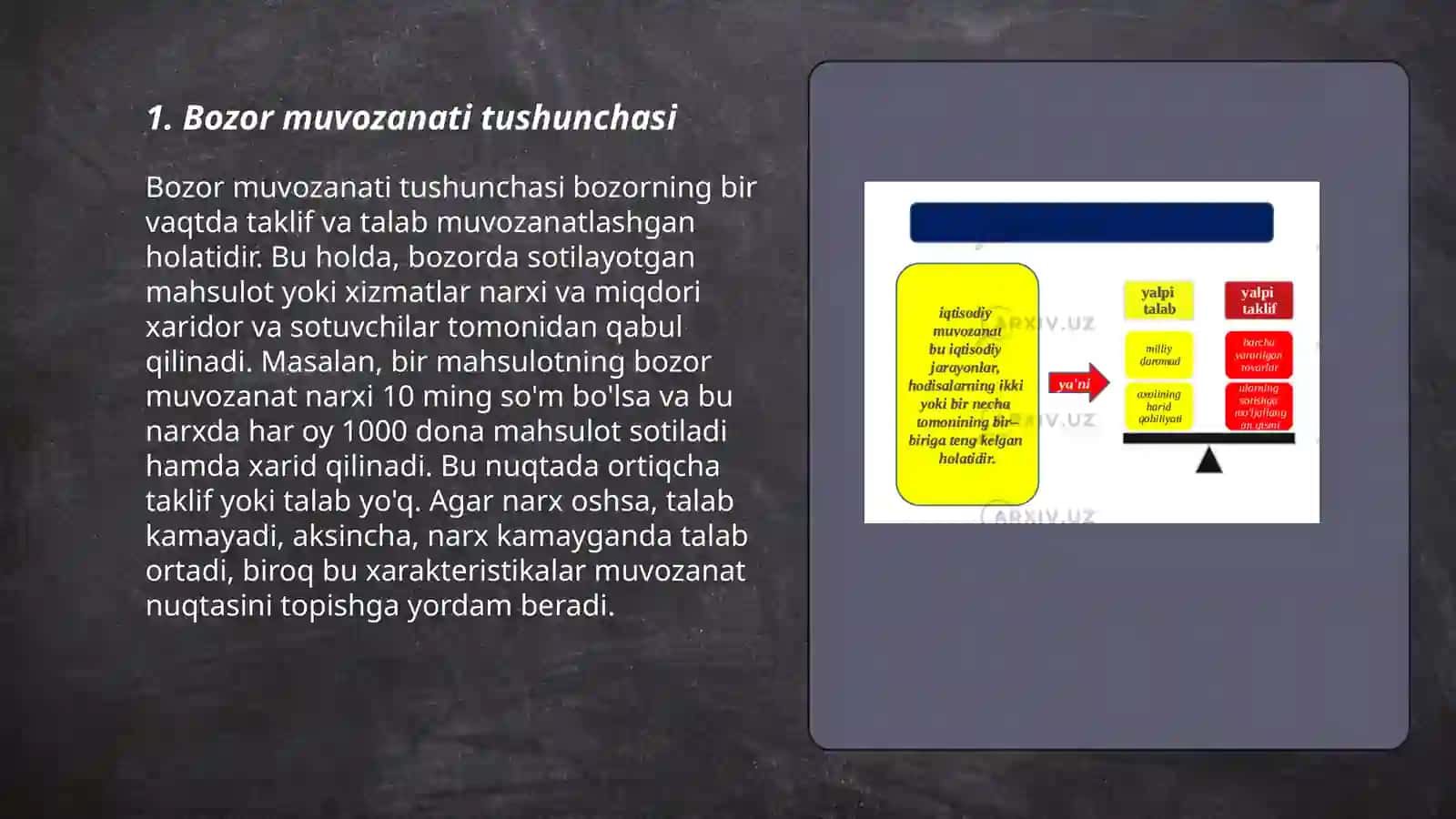 Bozor muvozanati 3