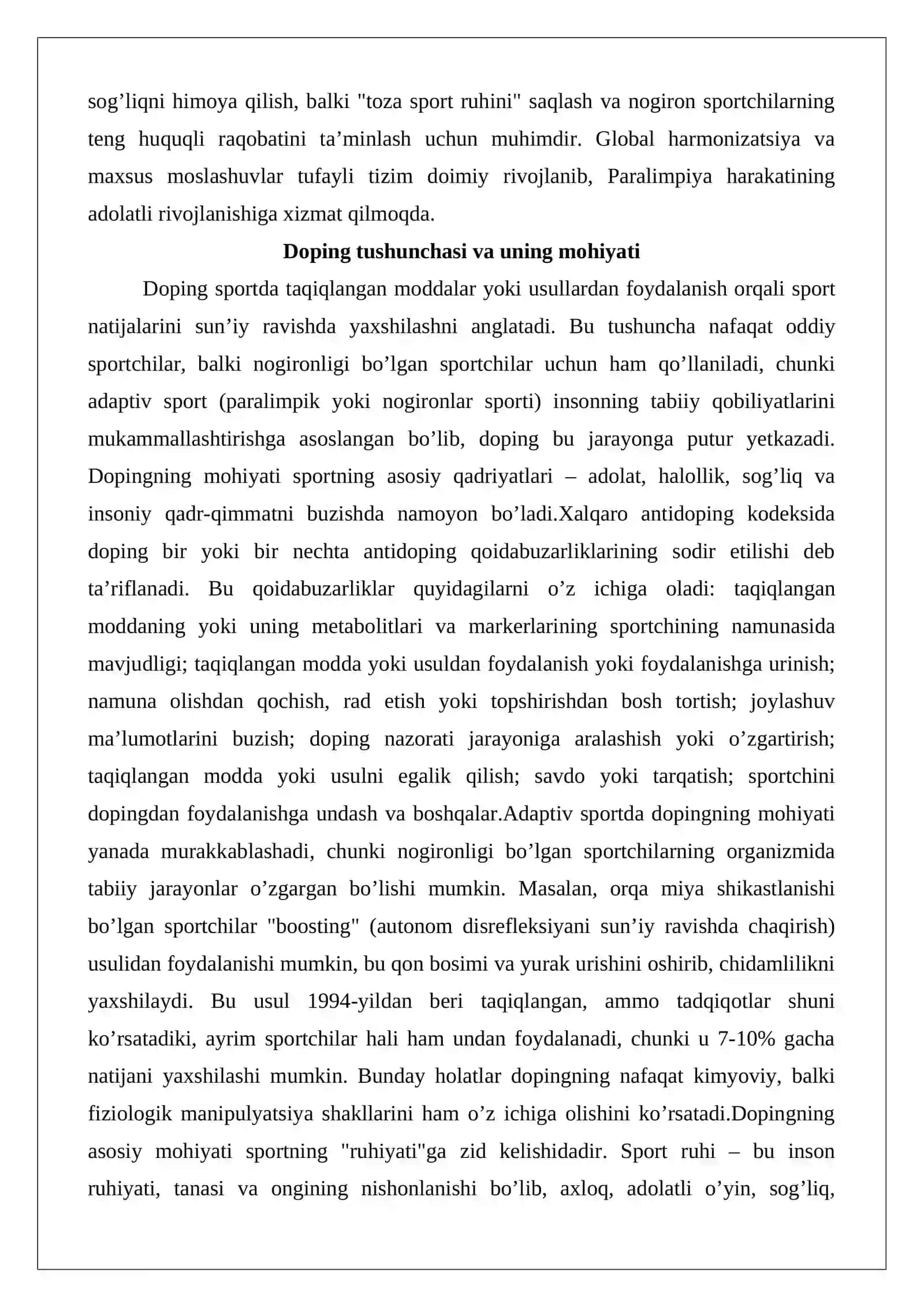 Adaptiv sportda doping nazorati 3