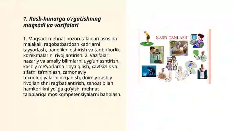 Kasb-hunarga oʻrgatish 3