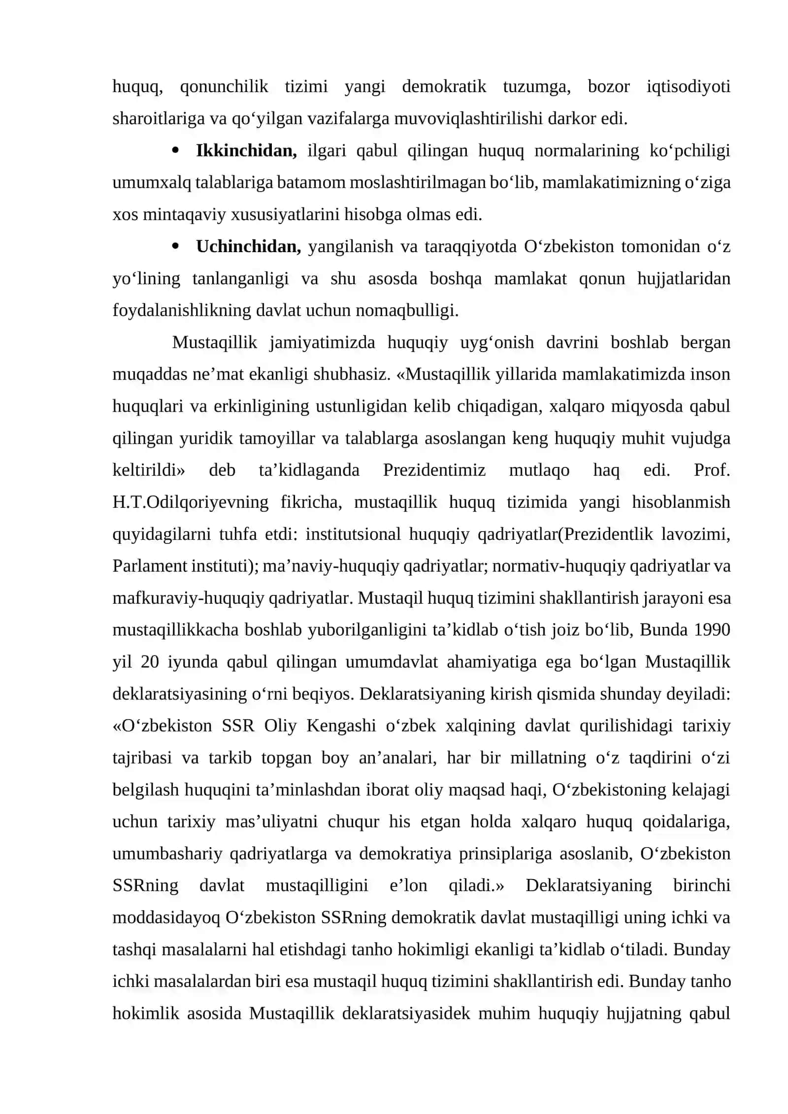 O‘zbekiston Respublikasining mustaqil huquq tizimi 3