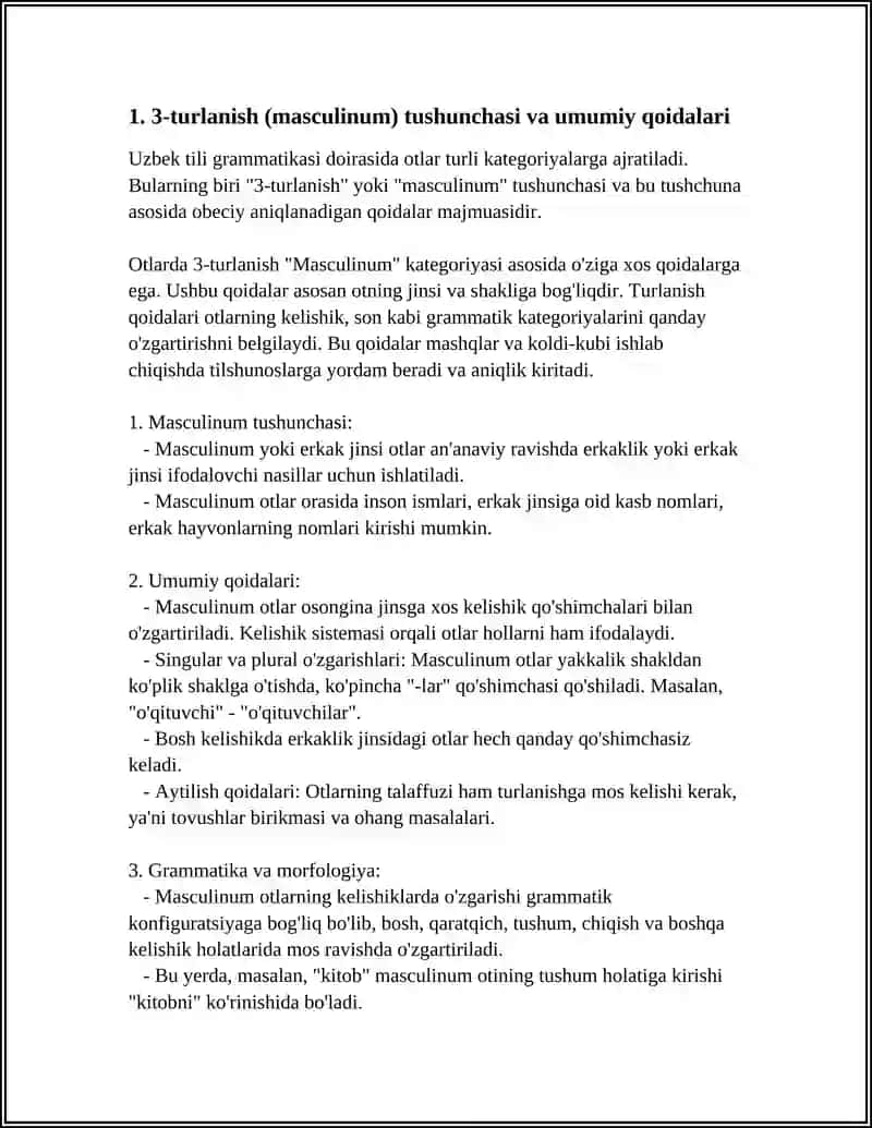 OTLARNING 3-TURLANISHI MASCULINUM 3