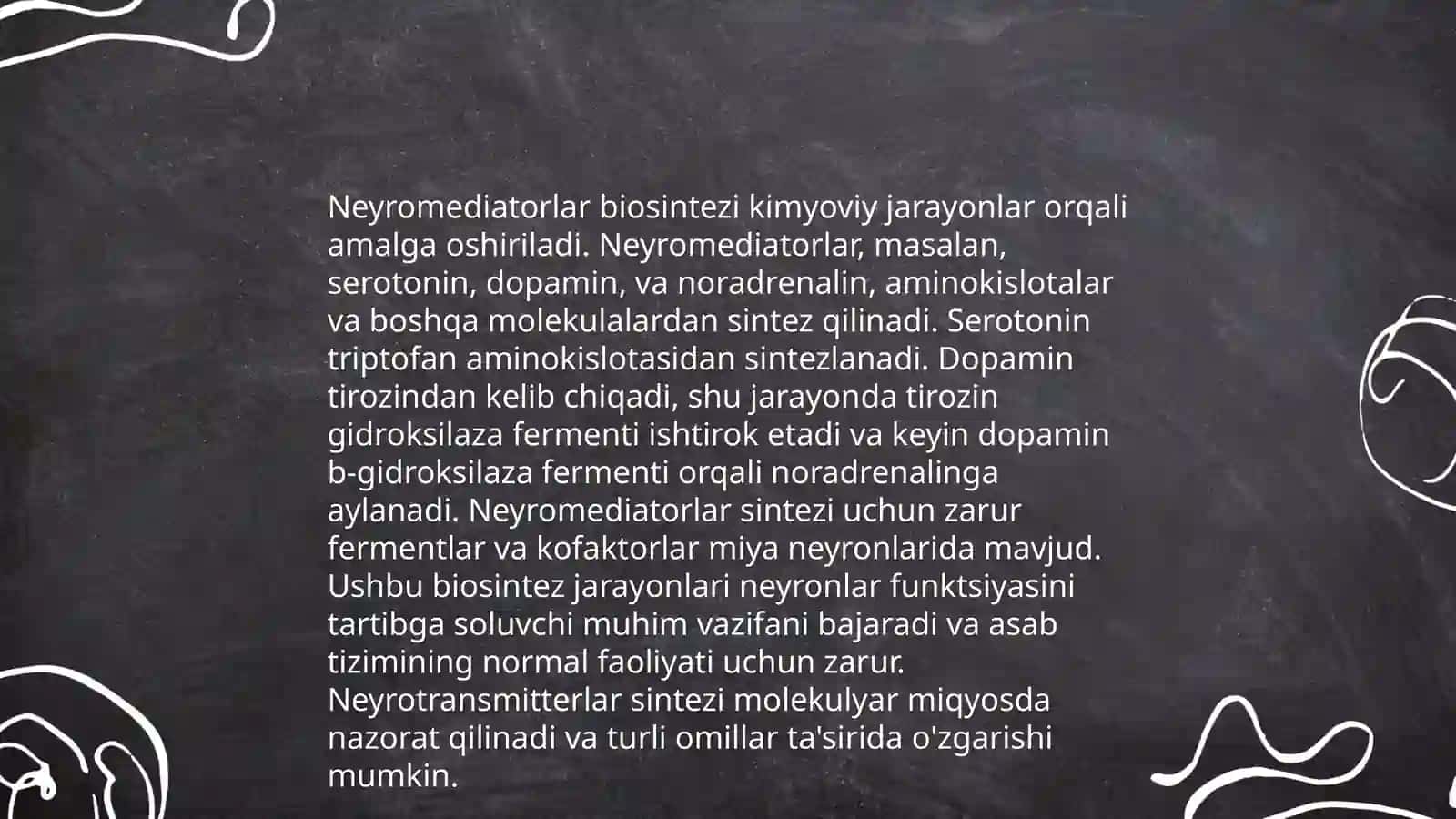 Neyramediator biosintezi ahamiyati va kasalliklari 3