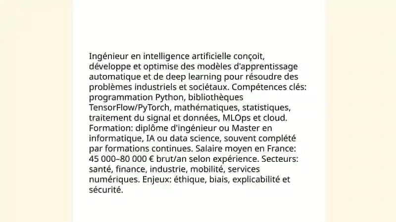 Ingénieur en intelligence artificielle 3