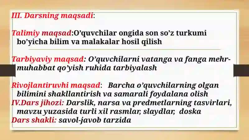 SANOQ VA TARTIB SONLAR YORDAMIDA BIRIKMALAR HOSIL QILISH 3