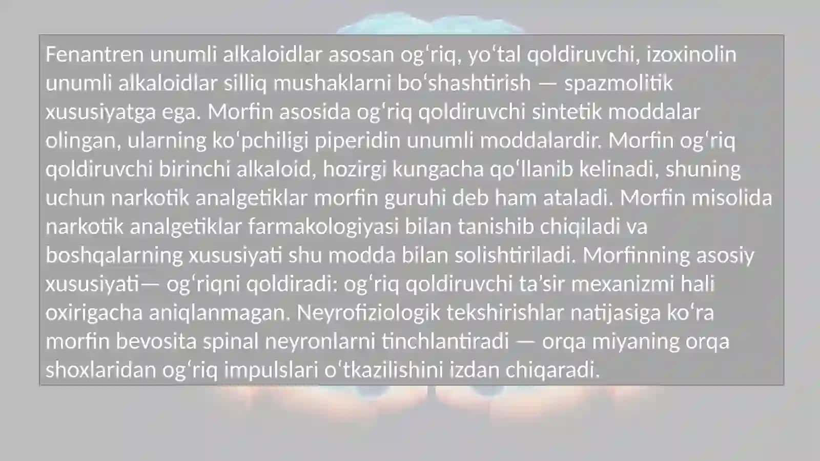 NARKOTIK VA NONARKOTIK ANALGETIKLAR 3