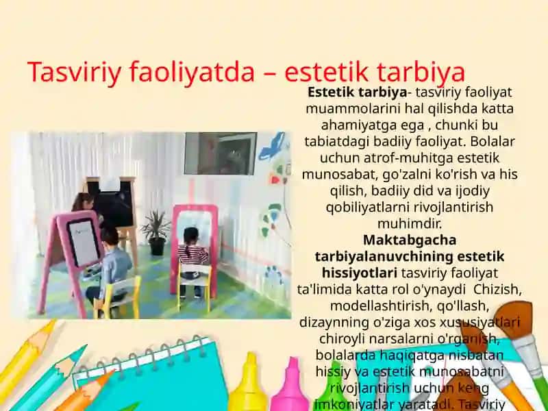 TASVIRIY FAOLIYATDA ESTETIK TARBIYA 3