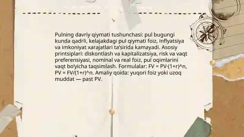 Pulning davriy qiymati 3