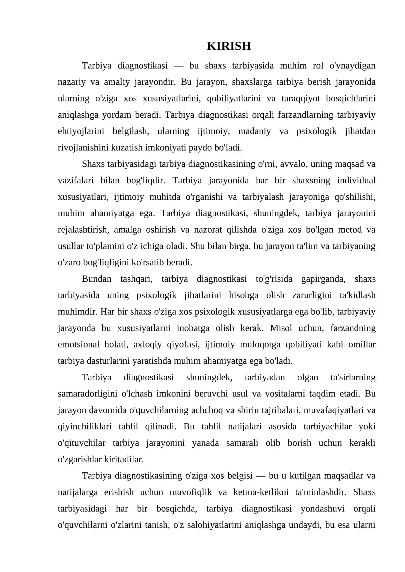 TARBIYA DIAGNOSTIKASINING SHAXS TARBIYASIDAGI OʻRNI 3