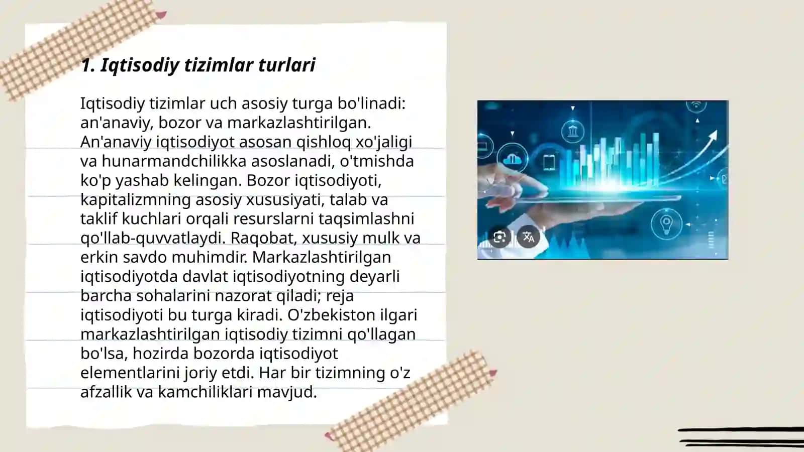 Iqtisodiy tizimlar turlari 3