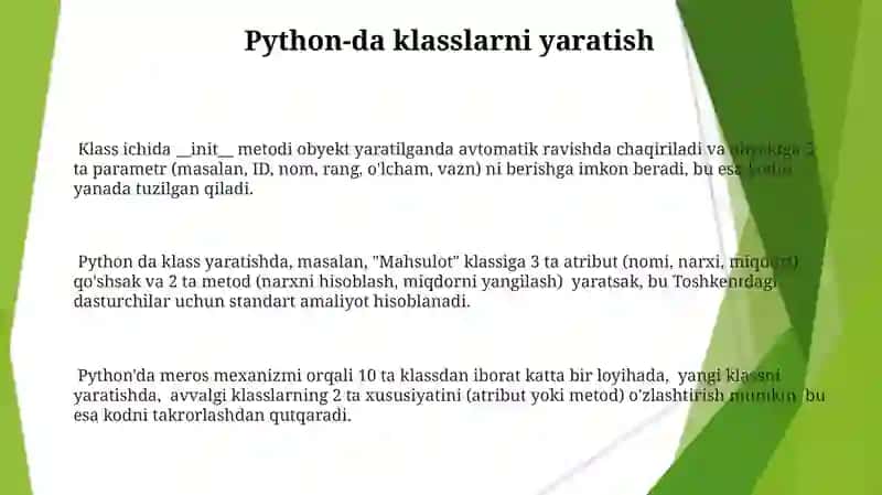Pythonda obyektga yo ‘naltirilgan dasturlash 3