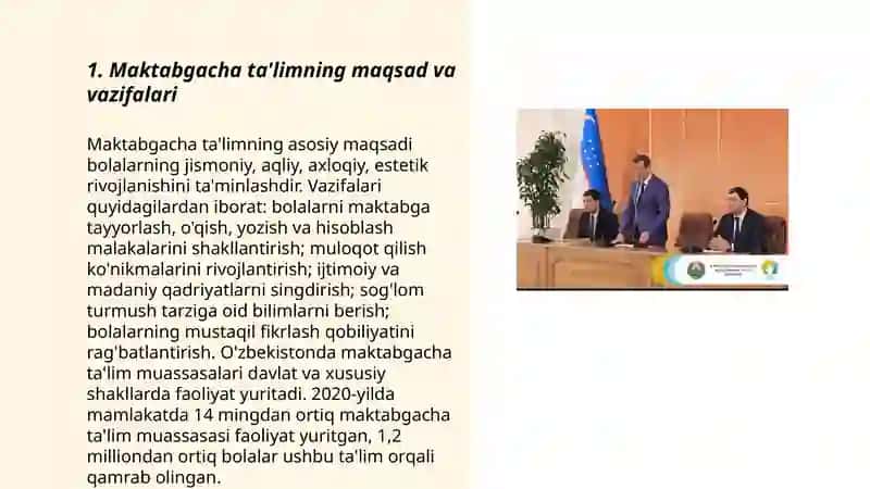 Maktabgacha ta'limning maqsad va vazifalari 3