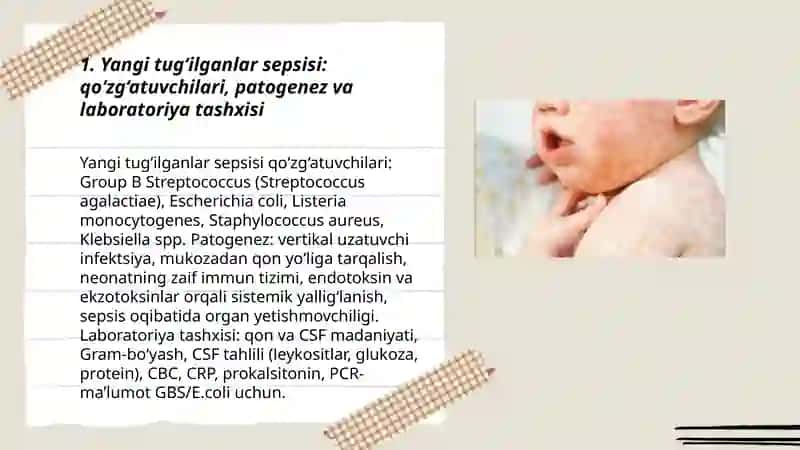Pediatrik amaliyotda ko'p uchraydigan infeksiyalar, qo'zg'atuvchilari, Patogenez, labaratoriya tashxisi 3