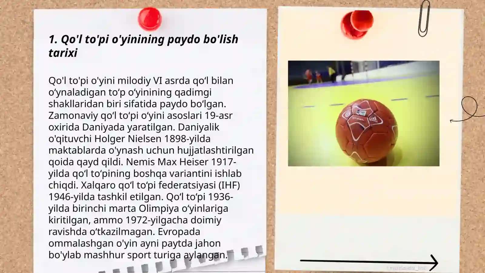 Qo'l to'pi o'yining paydo bo'lishi va rivojlanishi 3