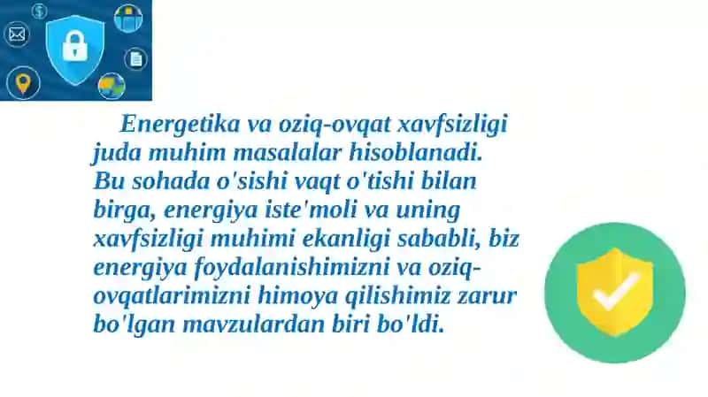 Energetika va oziq-ovqat xavfsizligi 3