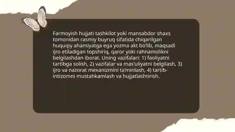 Farmoyish hujjatlari 3