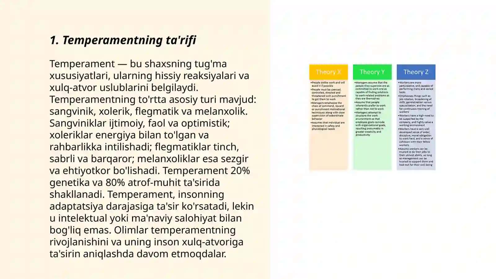 Temprament va uning nazariyasi 3