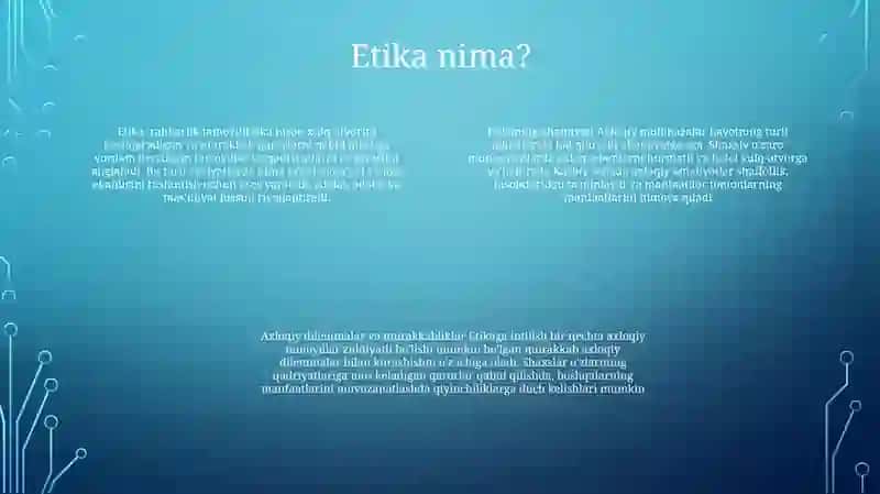 Etikaning Mohiyati Va Ahamiyatini O‘Rganish 3