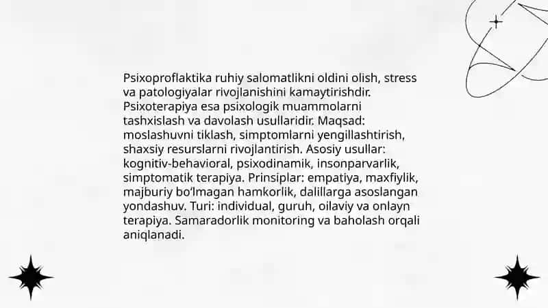 Psixoproflaktika va psixoterapiya 3