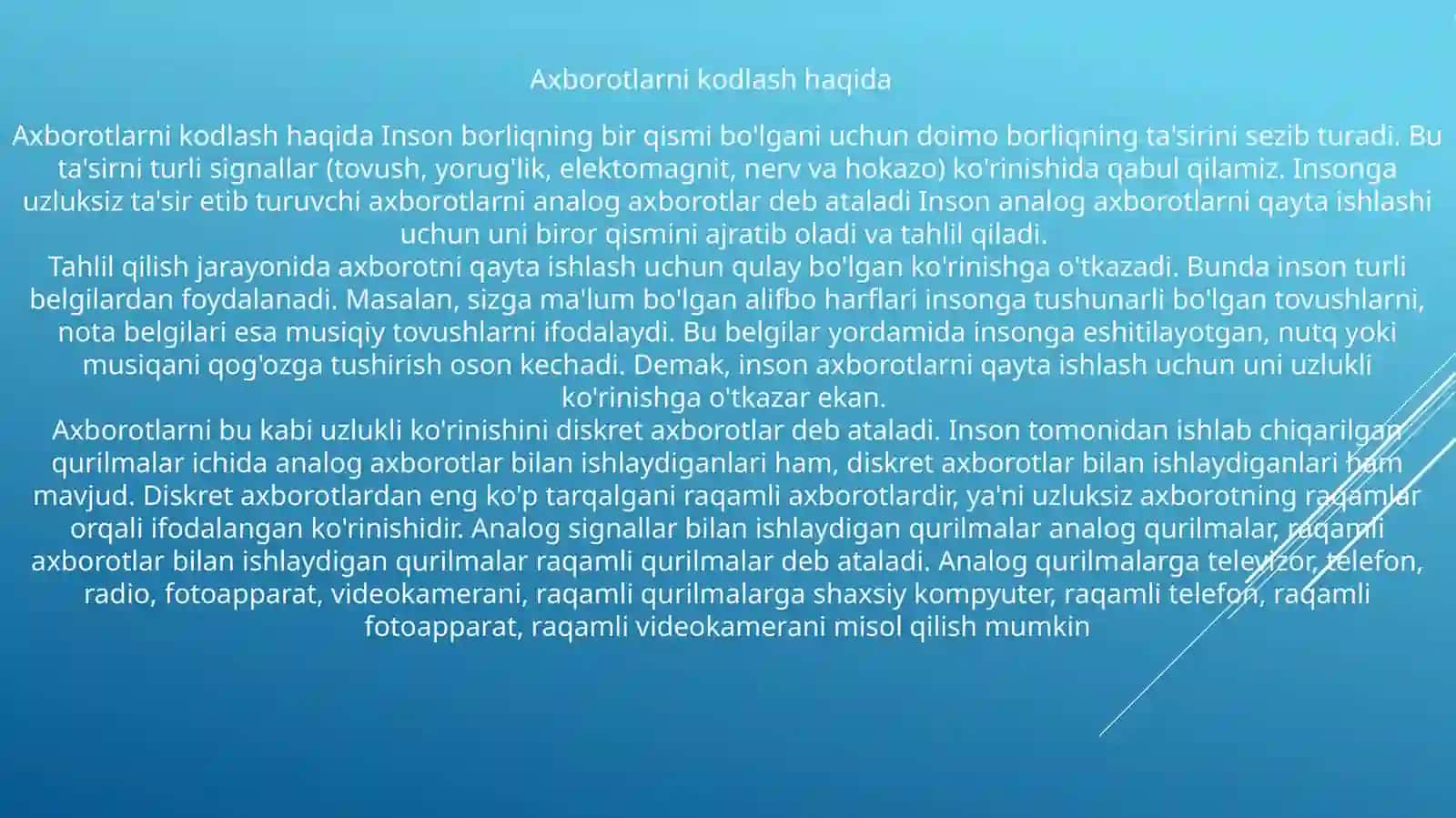 Axborotni kodlash turlari 3