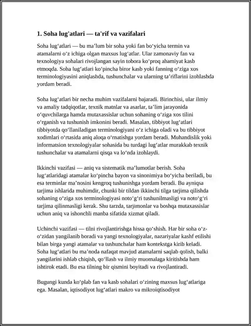 SOHA LUĞATLARI HAQIDA MA’LUMOT 3