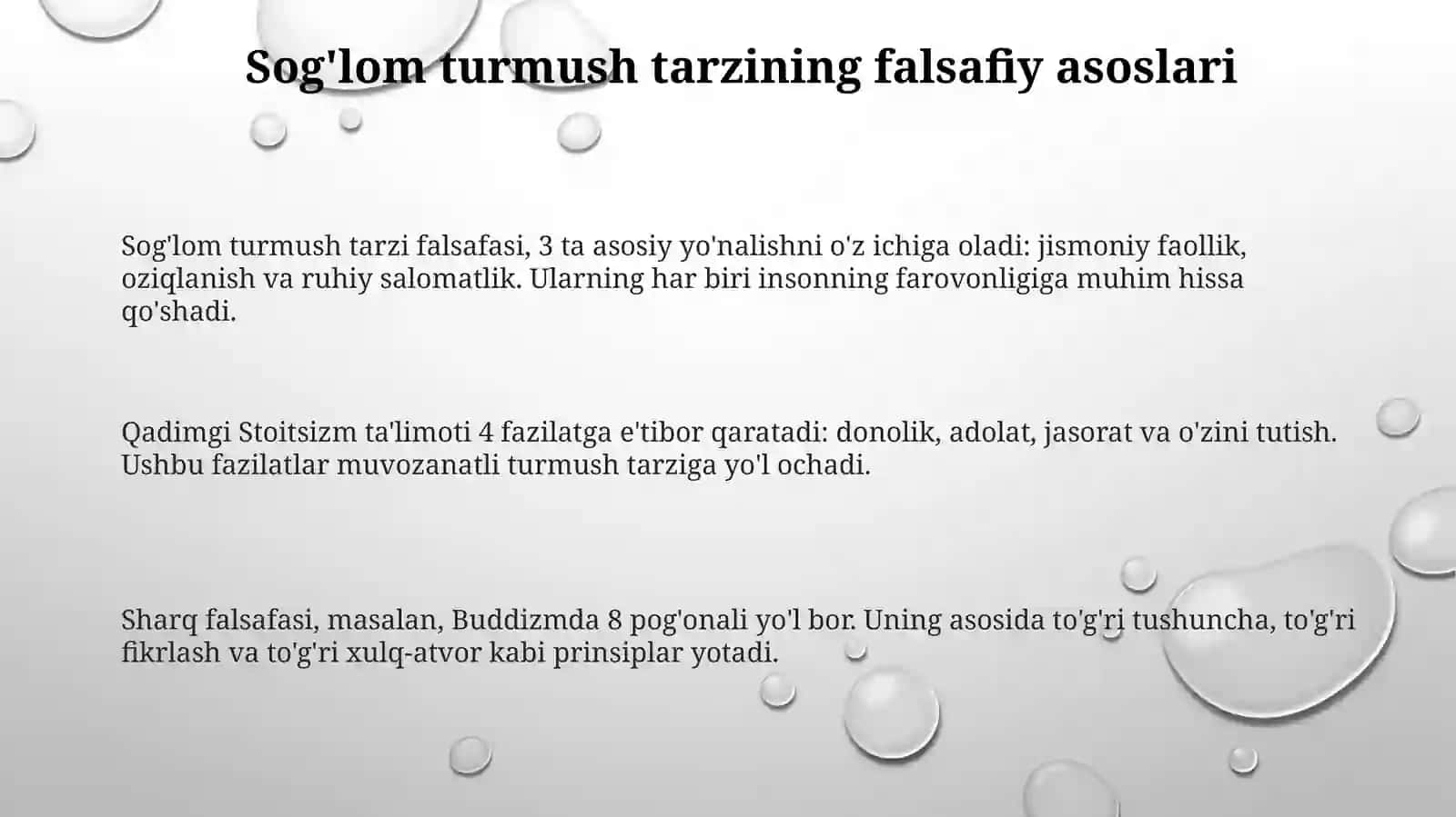 Sog'lom turmush falsafiy nazariyalari 3