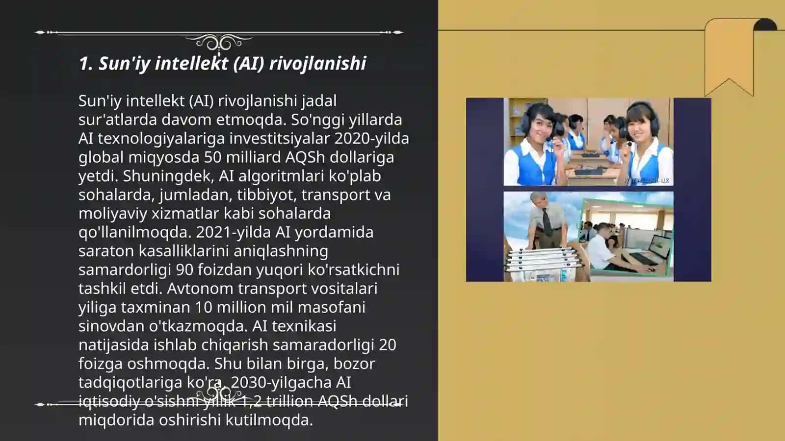 Zamonaviy axborot texnologiyalarining rivojlanish tendensiyalari mavzusida prezentatsiya 3