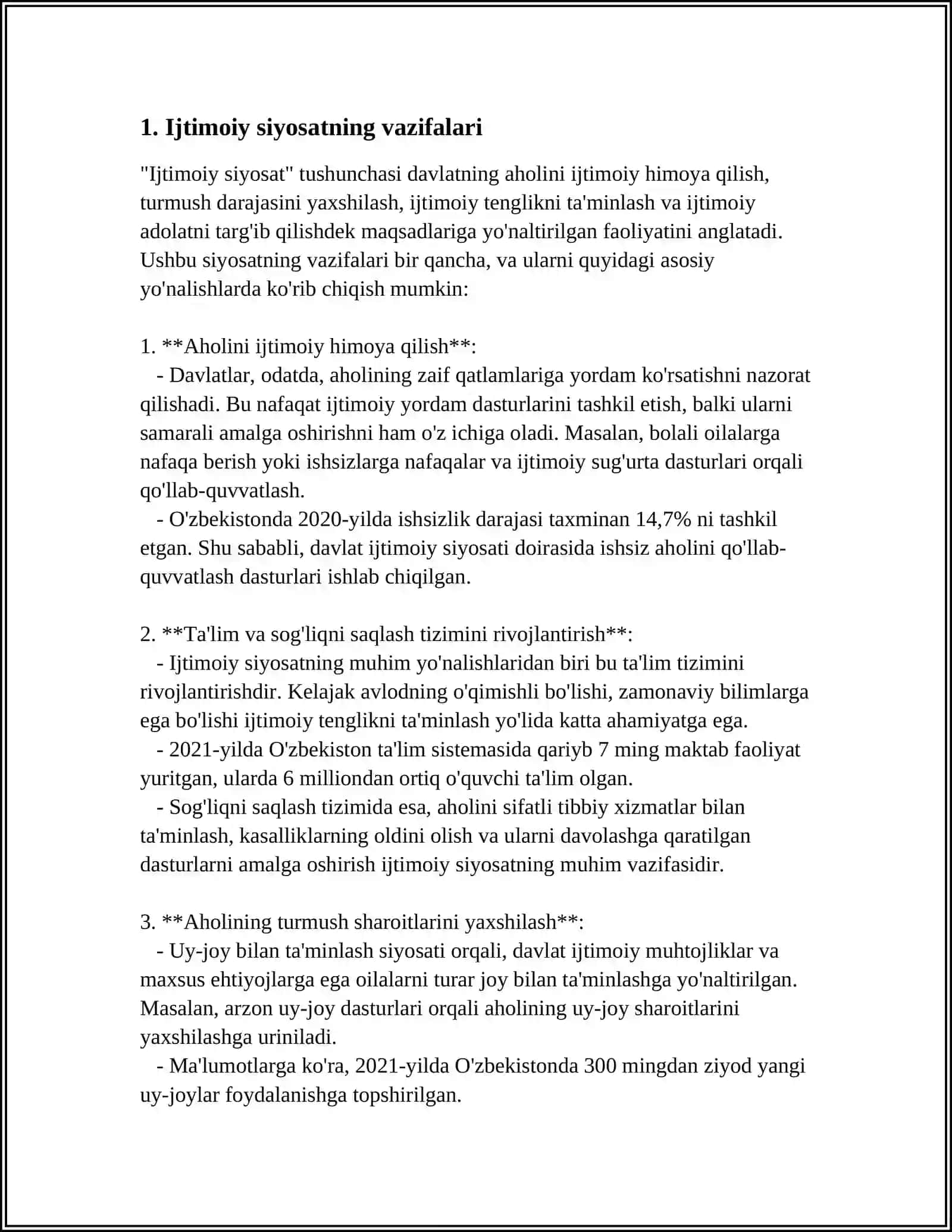 DAVLATNING IJTIMOIY SIYOSATI 3
