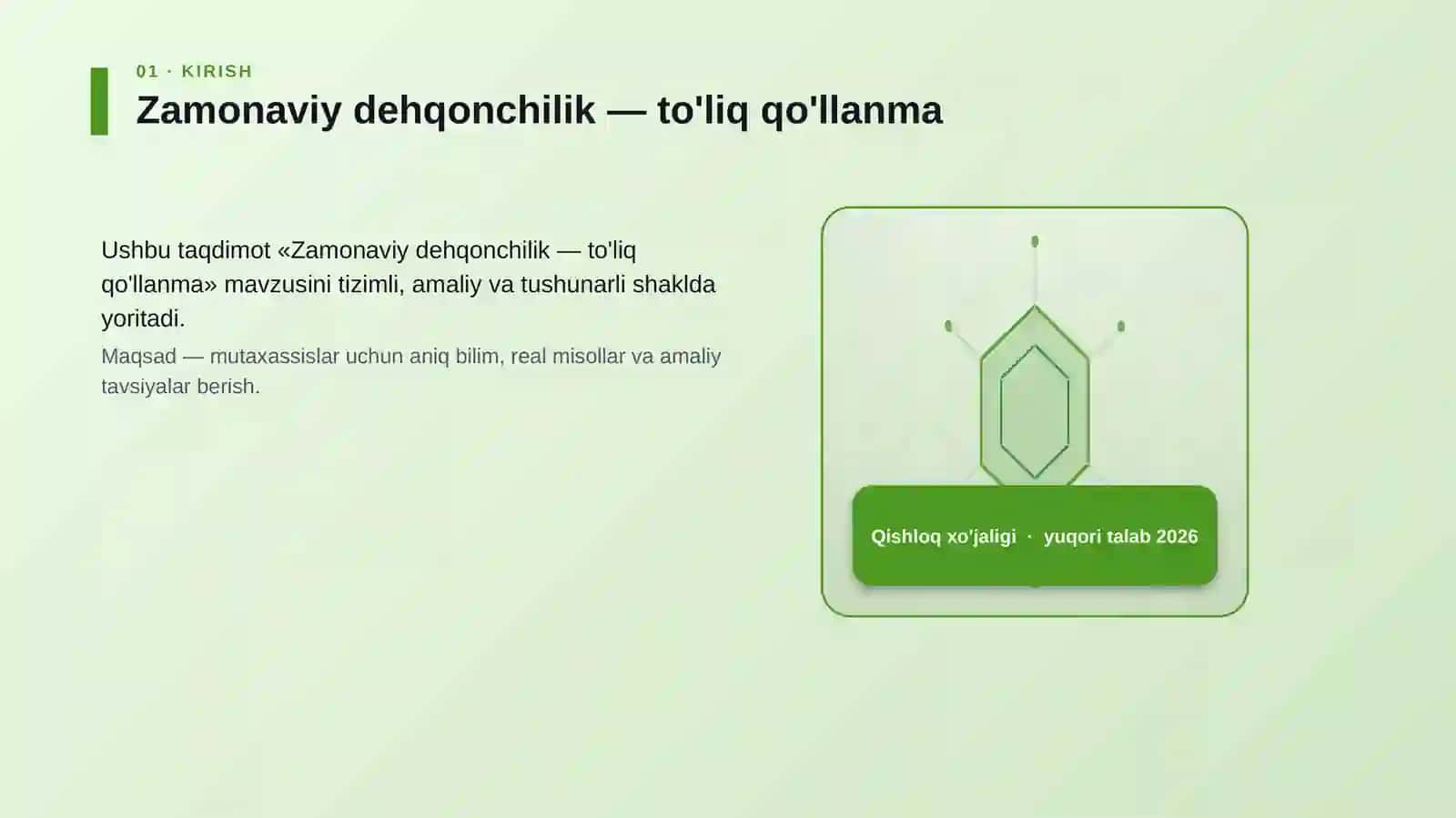Zamonaviy dehqonchilik — to'liq qo'llanma 3