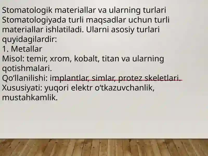 Stomatologik materiallarning elektr xossalari 3