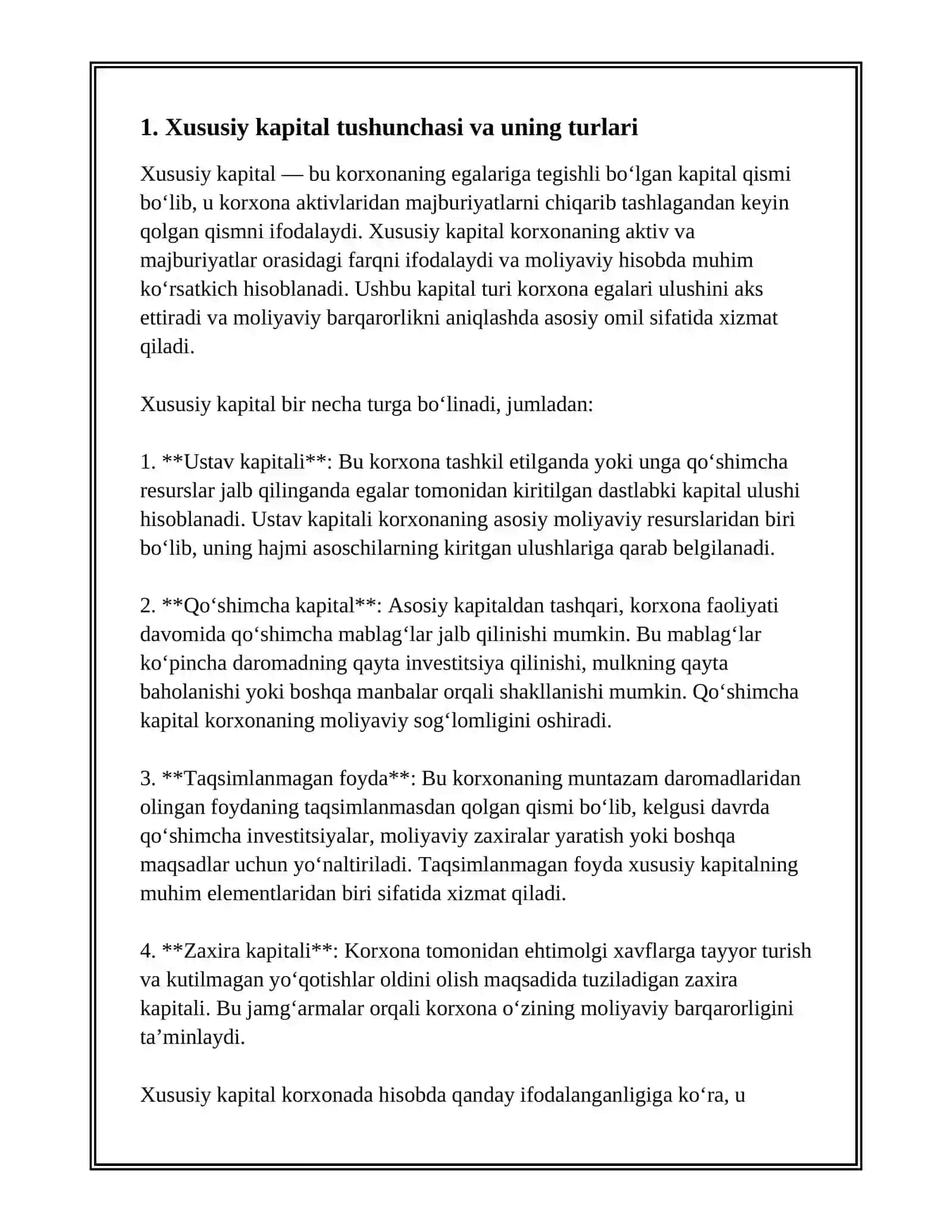 Xususiy Kapital Hisobi va Auditi 3