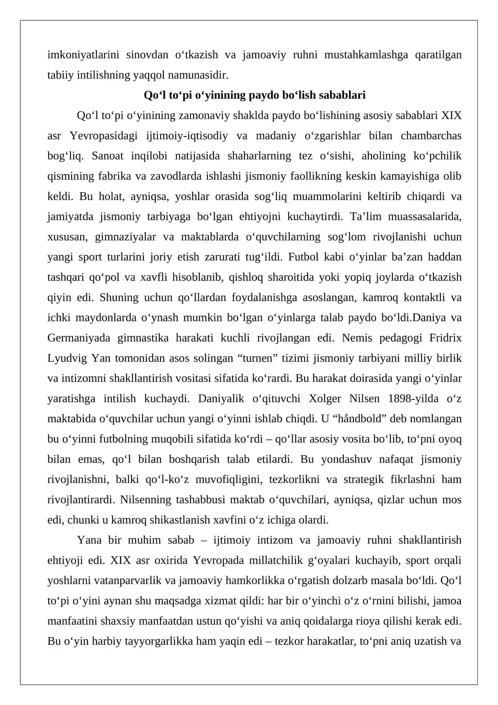 Qo‘l to‘pi o‘yinining kelib chiqish tarixi va dastlabki qoidalari 3