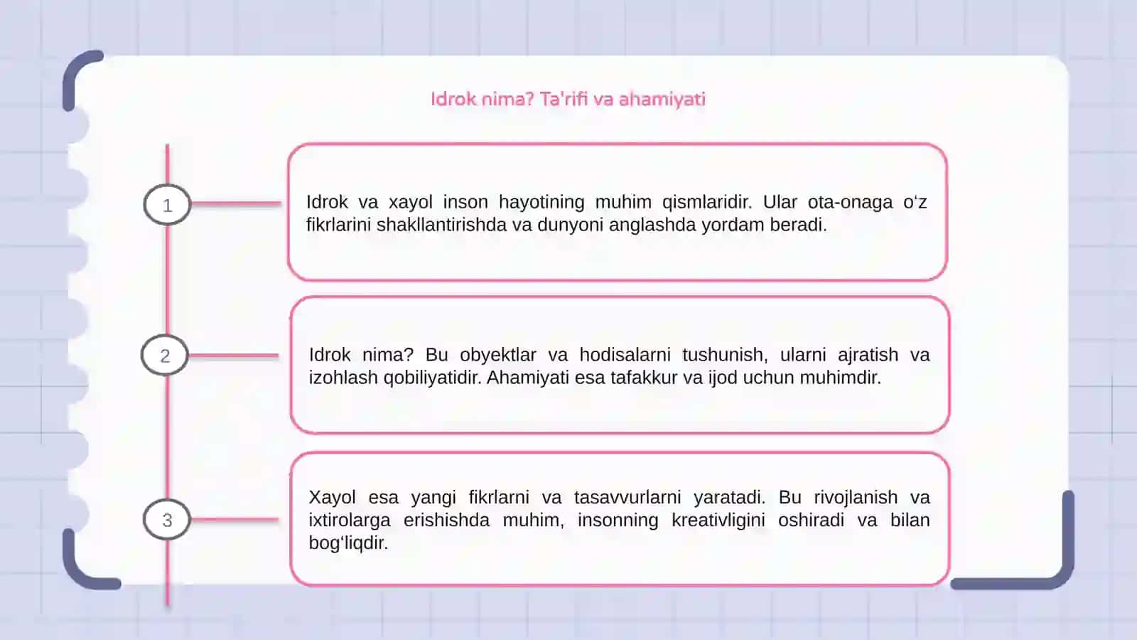 Idrok va xayol haqida 3