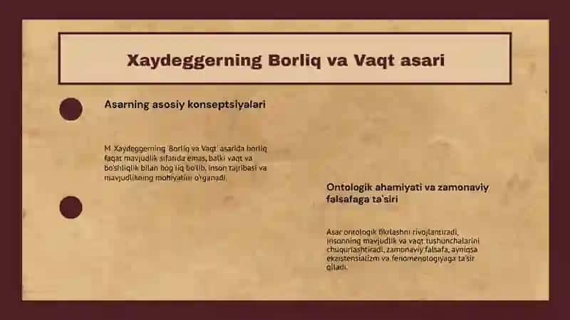 Xaydeggerning Borliq va Vaqt asari 3