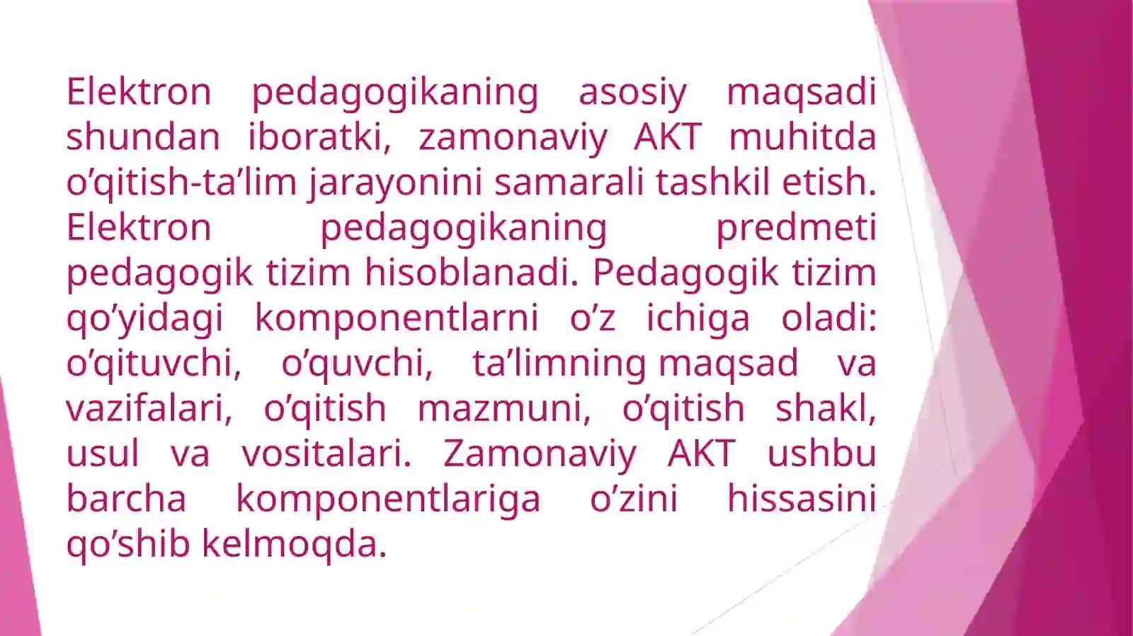 Elektron pedagogika asoslari 3