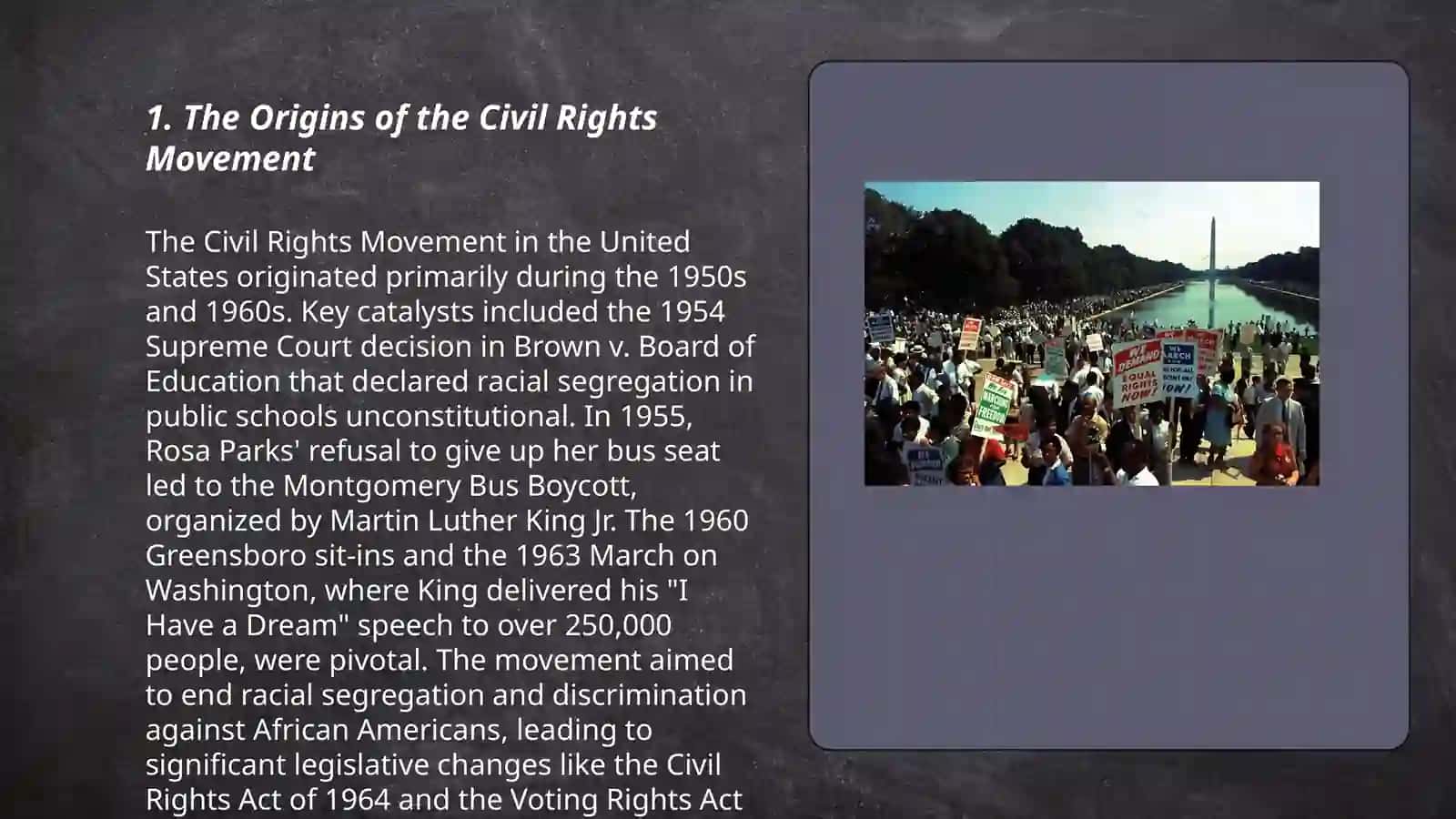 Civil Rights Movement in the USA 3