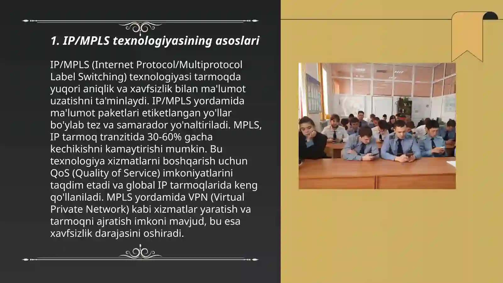 IP/MPLS texnologiyasi va unda qo'llaniluvchi protokollar tasnifi 3