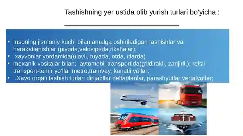 Turistlarga maxsus transport vositalarida xizmat kôrsatish 3