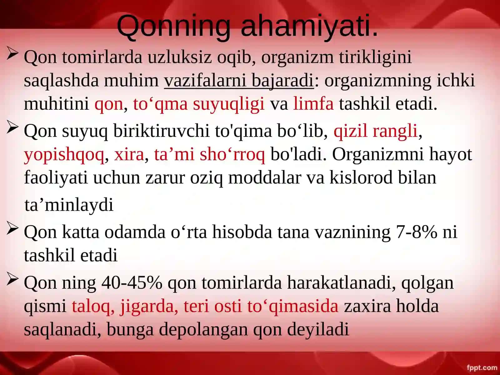 Qon va qon aylanish sistemasining yosh xususiyatlari 3