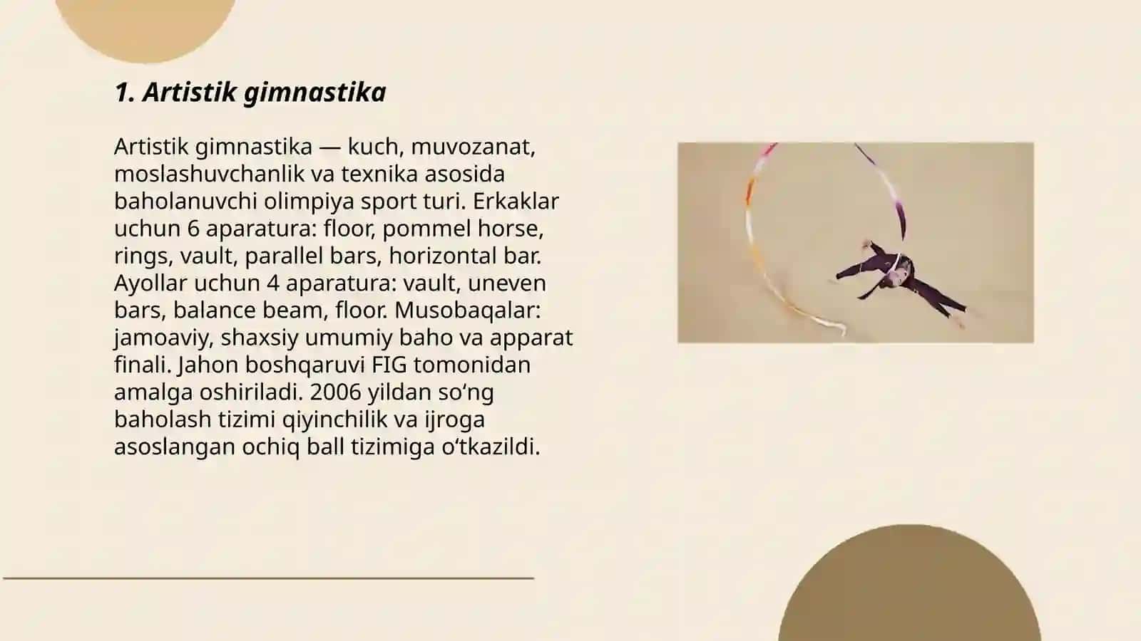 Artistik gimnastika 3