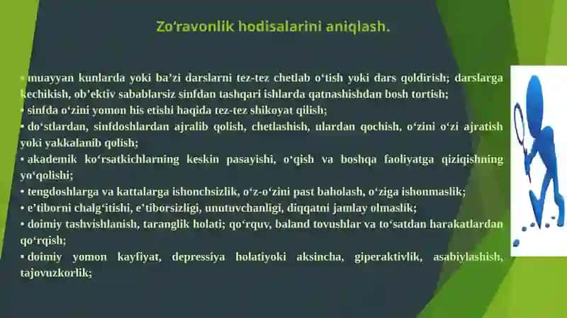 Zo‘ravonlikholatlarini aniqlash vaularga javob berish bo‘yicha harakatlar. 3