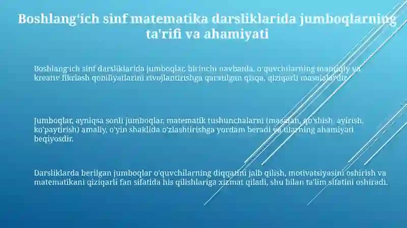 Boshlangʻich sinf matematika darsligi 3
