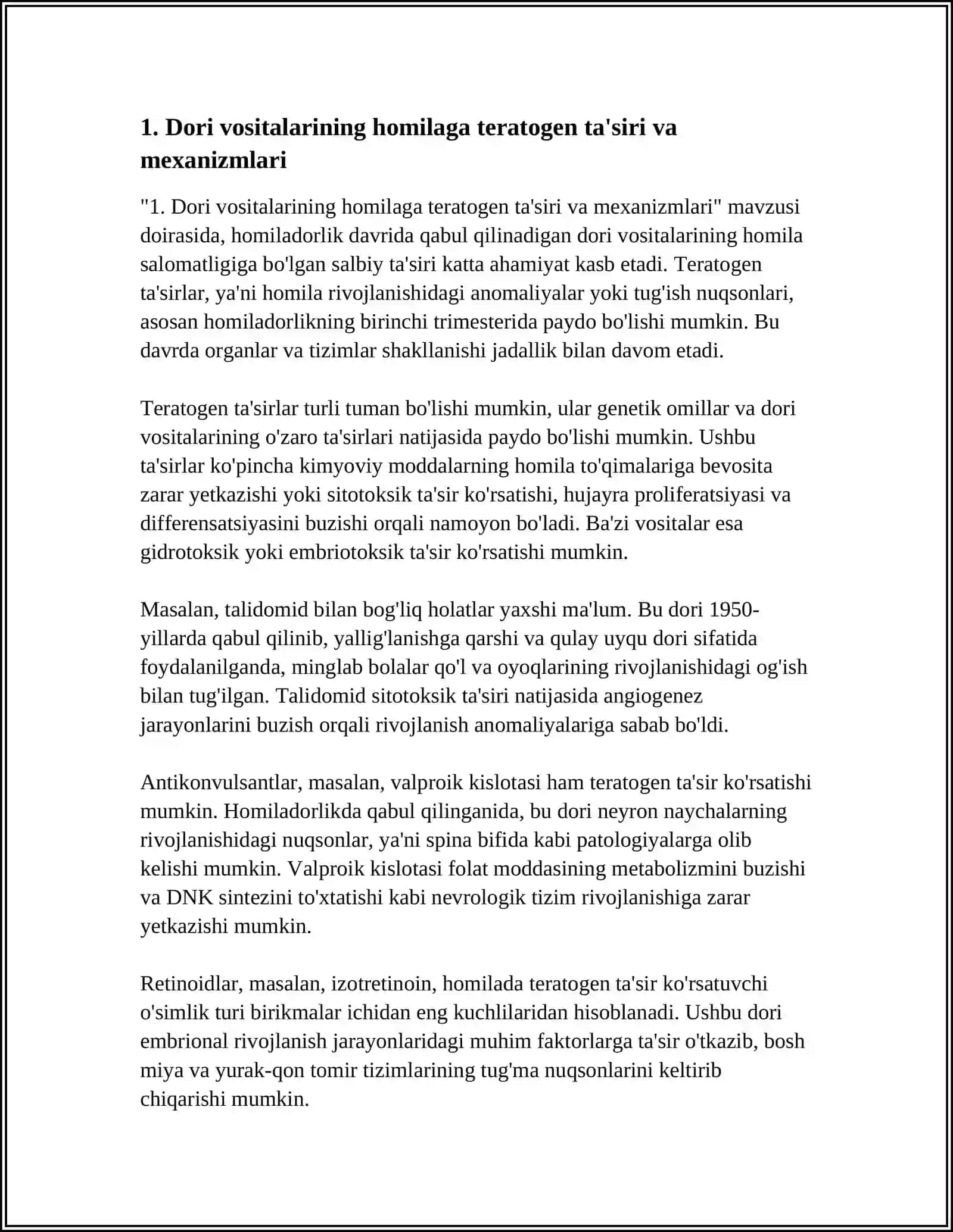 Dori vositalarining homilaga tasiri 3