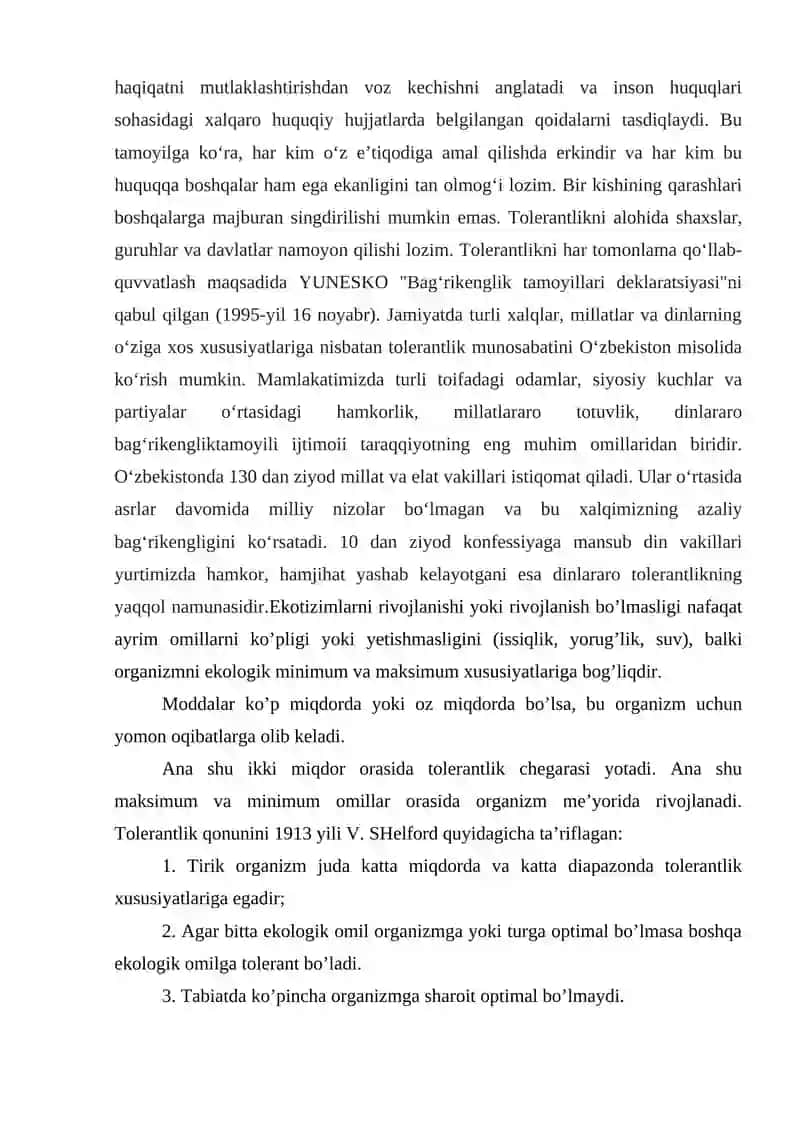 Ekologik qonunlar va ularning xususiyatlari 3