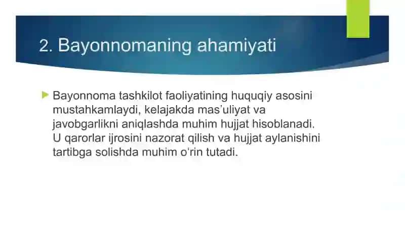 BAYONNOMA YOZILISH TARTIBI 3