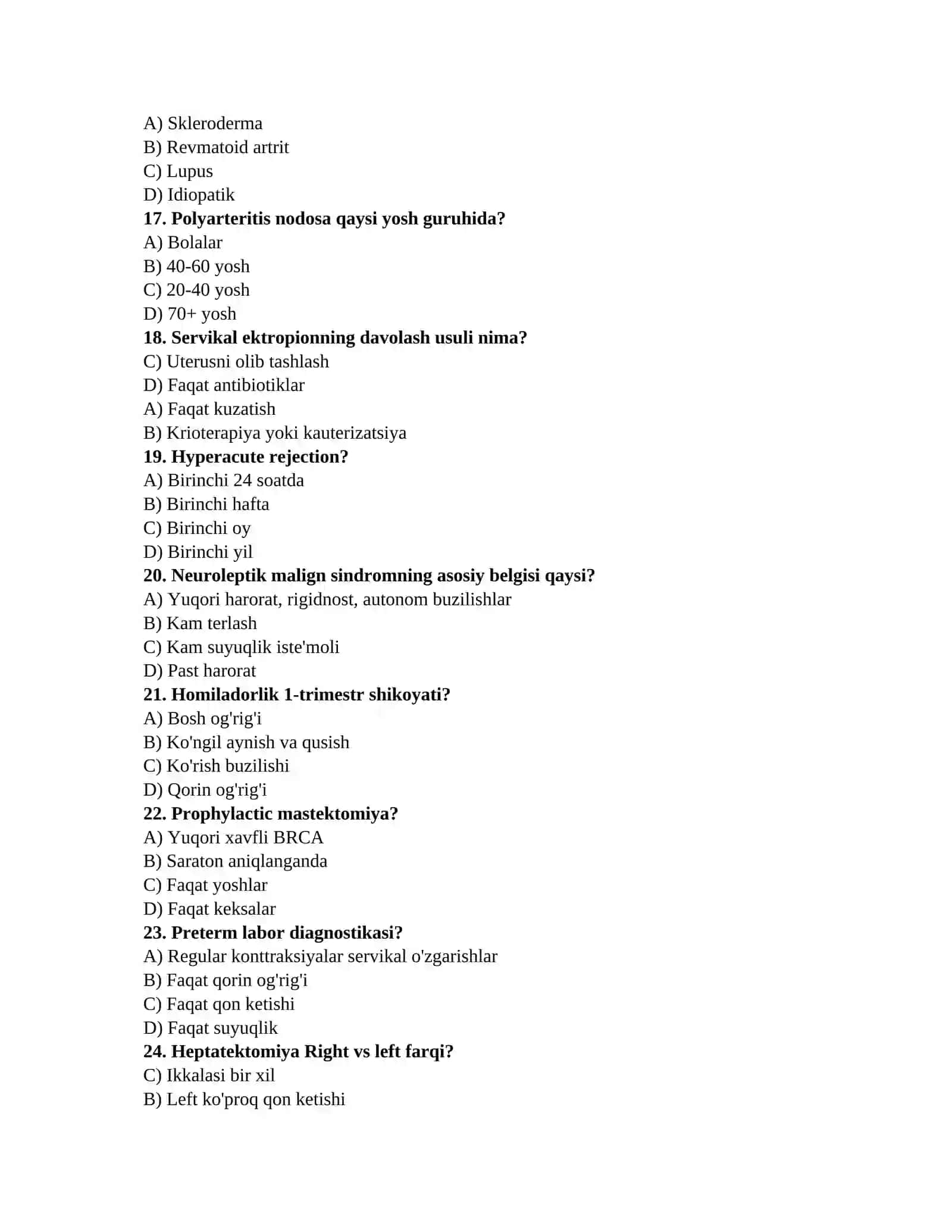 TAYYORGARLIK TEST TO'PLAMI 3