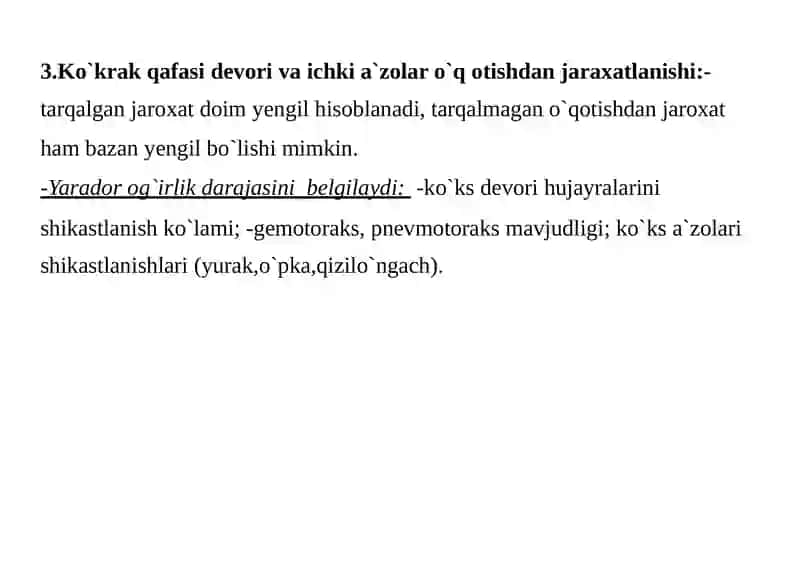 Ko`krak qafasi shikastlari va ularni davolash 3