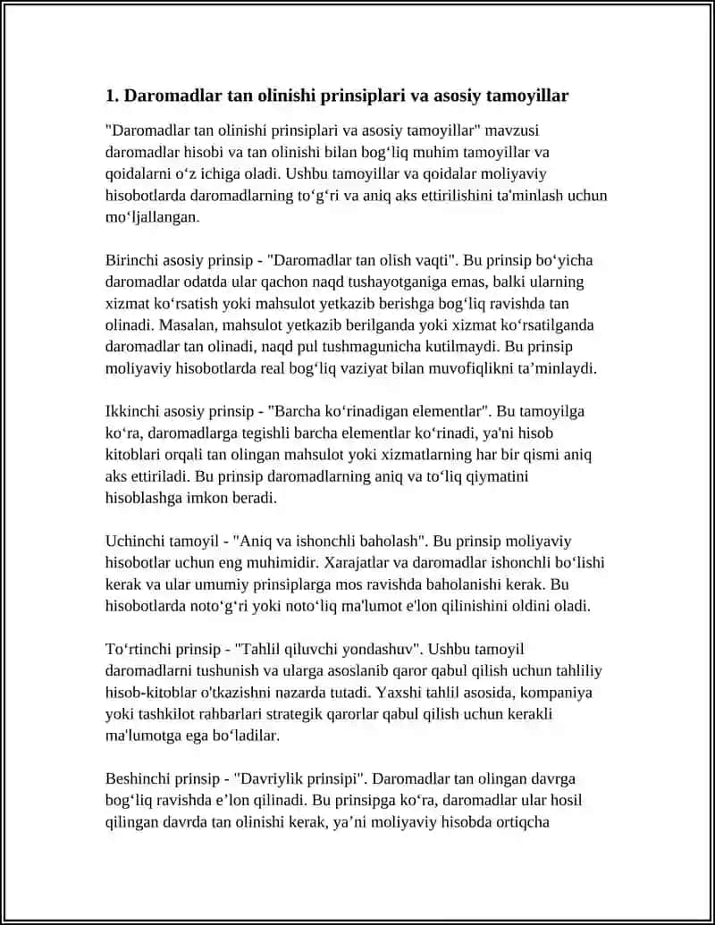 DAROMADLAR HISOBI VA TAN OLINISHI 3